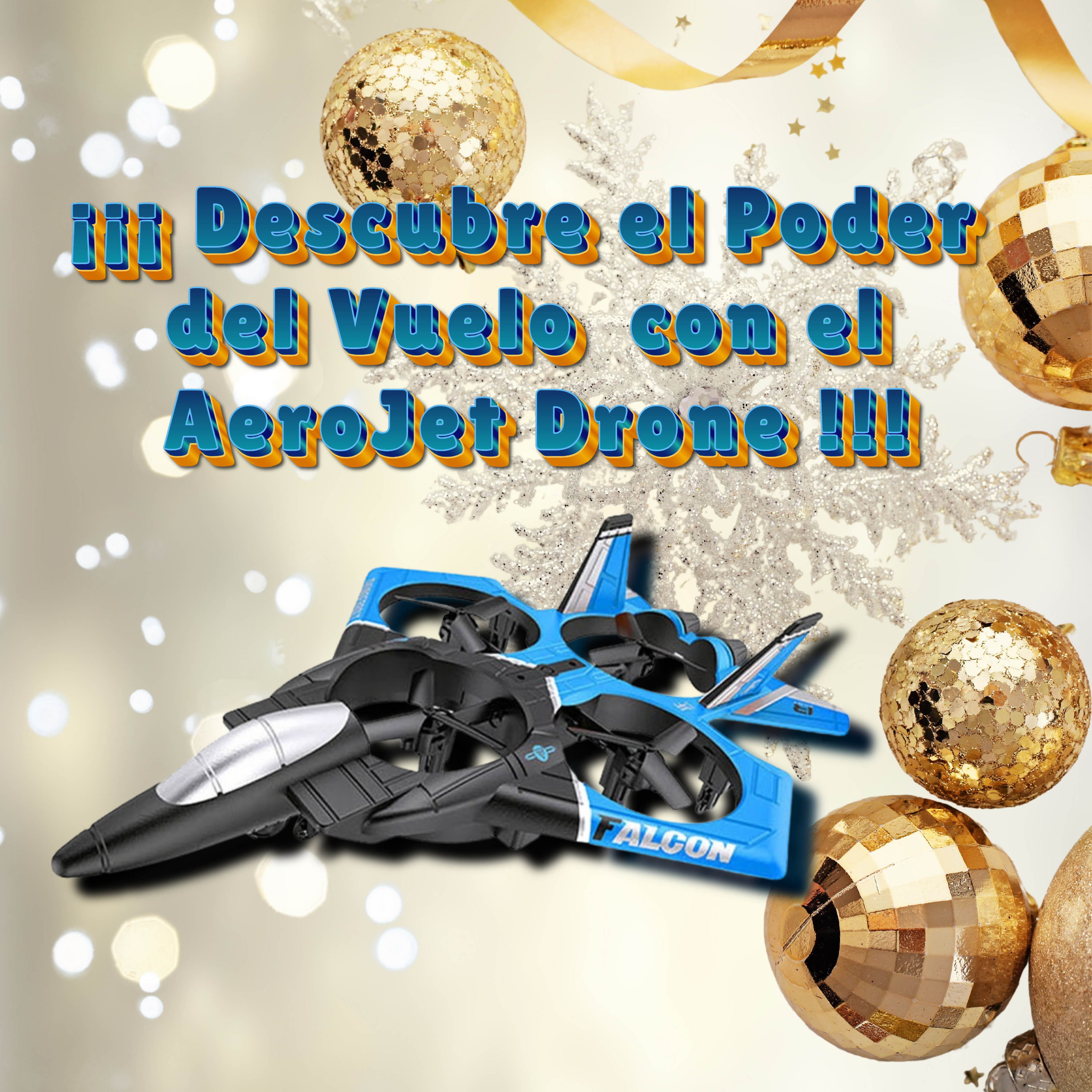 Avión de control remoto con luces LED y cámara